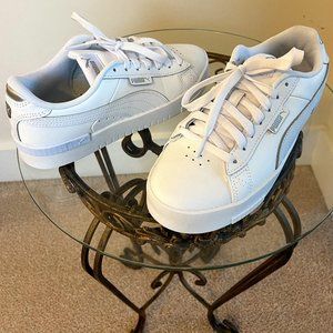Puma Women's Jada Renew Sneakers - White/Silver - Size 7